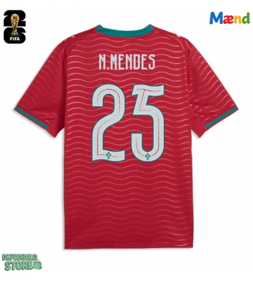 Portugal Nuno Mendes #25 Replika Hjemmebanetrøje VM 2026 Kortærmet